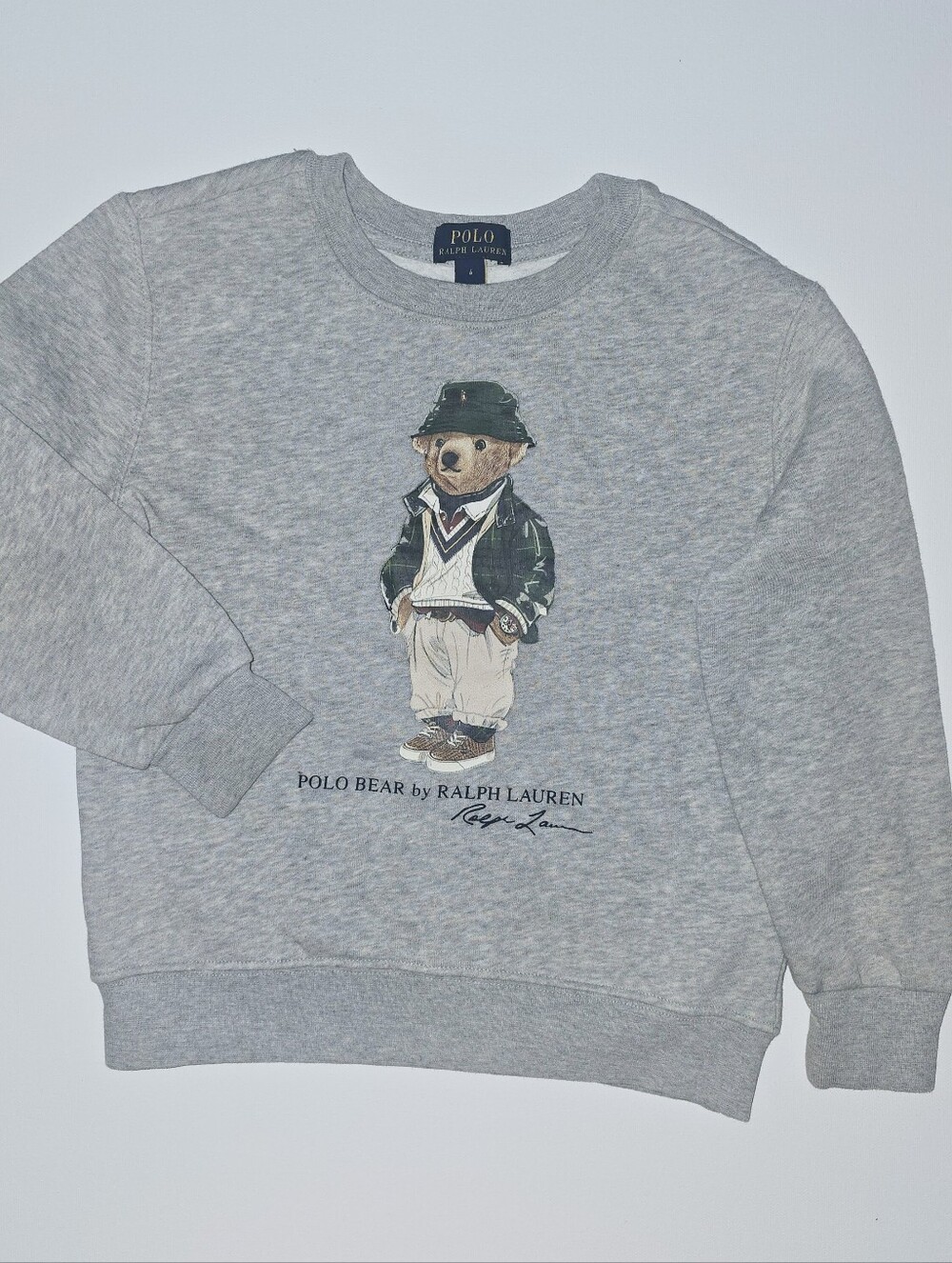 Polo by Ralph Lauren Grey Kids Bear Graphic Sweatshirt